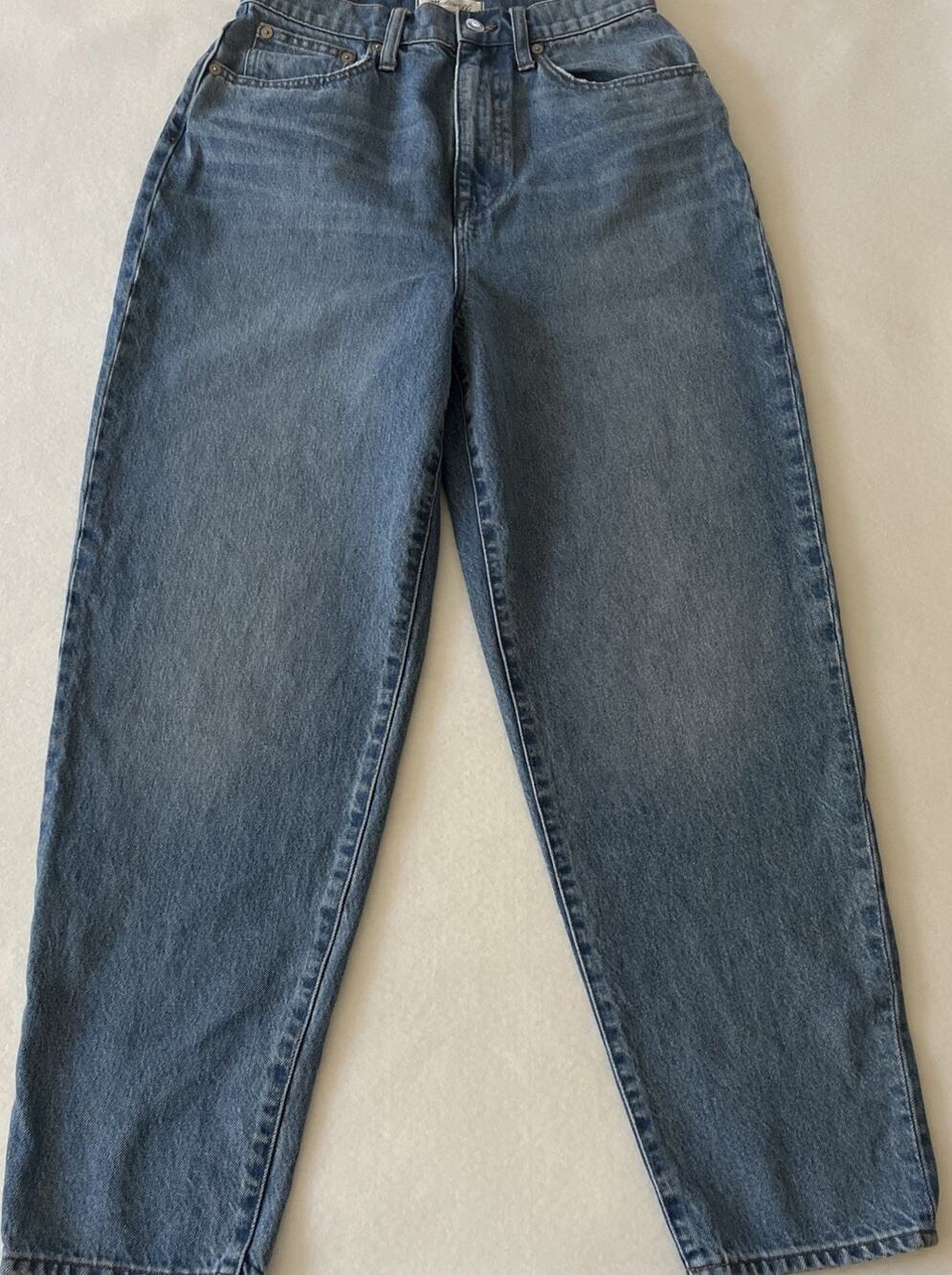Madewell Baggy Tapered Jeans Women 26 Blue Markwood Wash 90s Cowgirl Retro